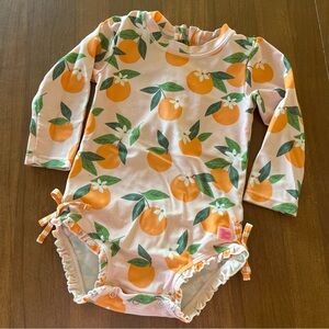 Rufflebutts 18-24 month one piece long sleeve rash guard swim suit
